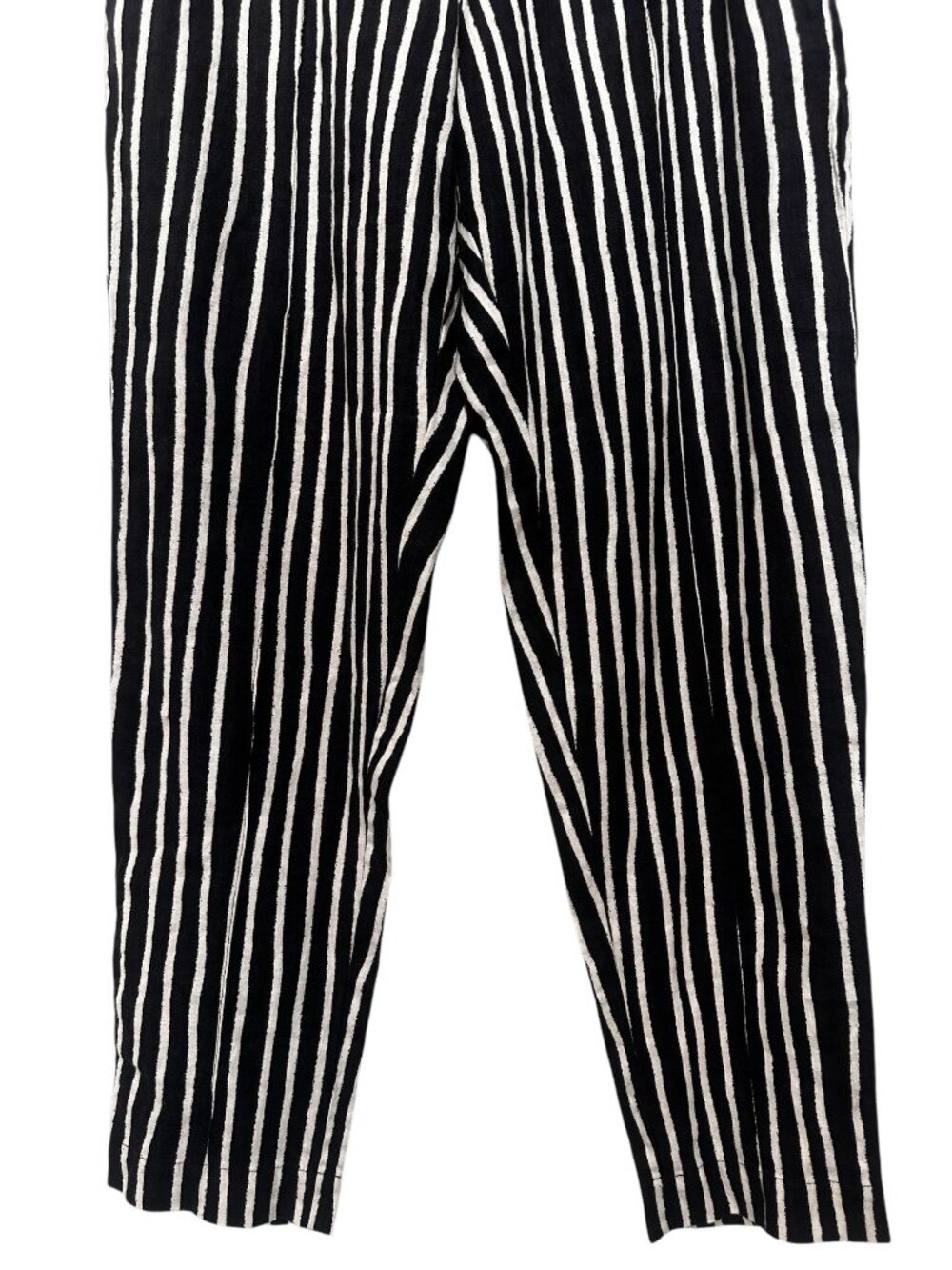 Bitte Kai Rand Linen Strips Tapered Pants Womens Large Ballon Leg Zebra Print - Picture 10 of 15